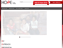 Tablet Screenshot of hopecapetown.com